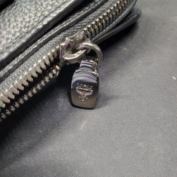 MCM Black Leather Briefcase w/COA (Strap Not Included) - Picture 5 of 13